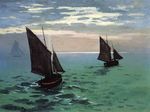 Клод Моне Рыбацкие лодки в море. 1868г